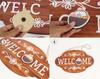 Inkdotpot Welcome Sign Front Door Decorations Hanging Rustic Wood Seasonal Holiday Ornaments Wall Hanging 17" Inches