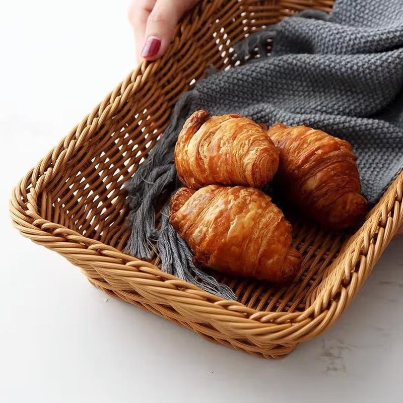 SIFAR Imitation Rattan Plastic Storage Basket