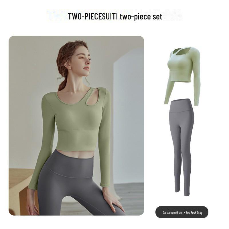 Женские быстросохнущие спортивные топы с длинным рукавом для осени/зимы — европейский и американский стиль, идеально подходят для бега, занятий в спортзале и йоги