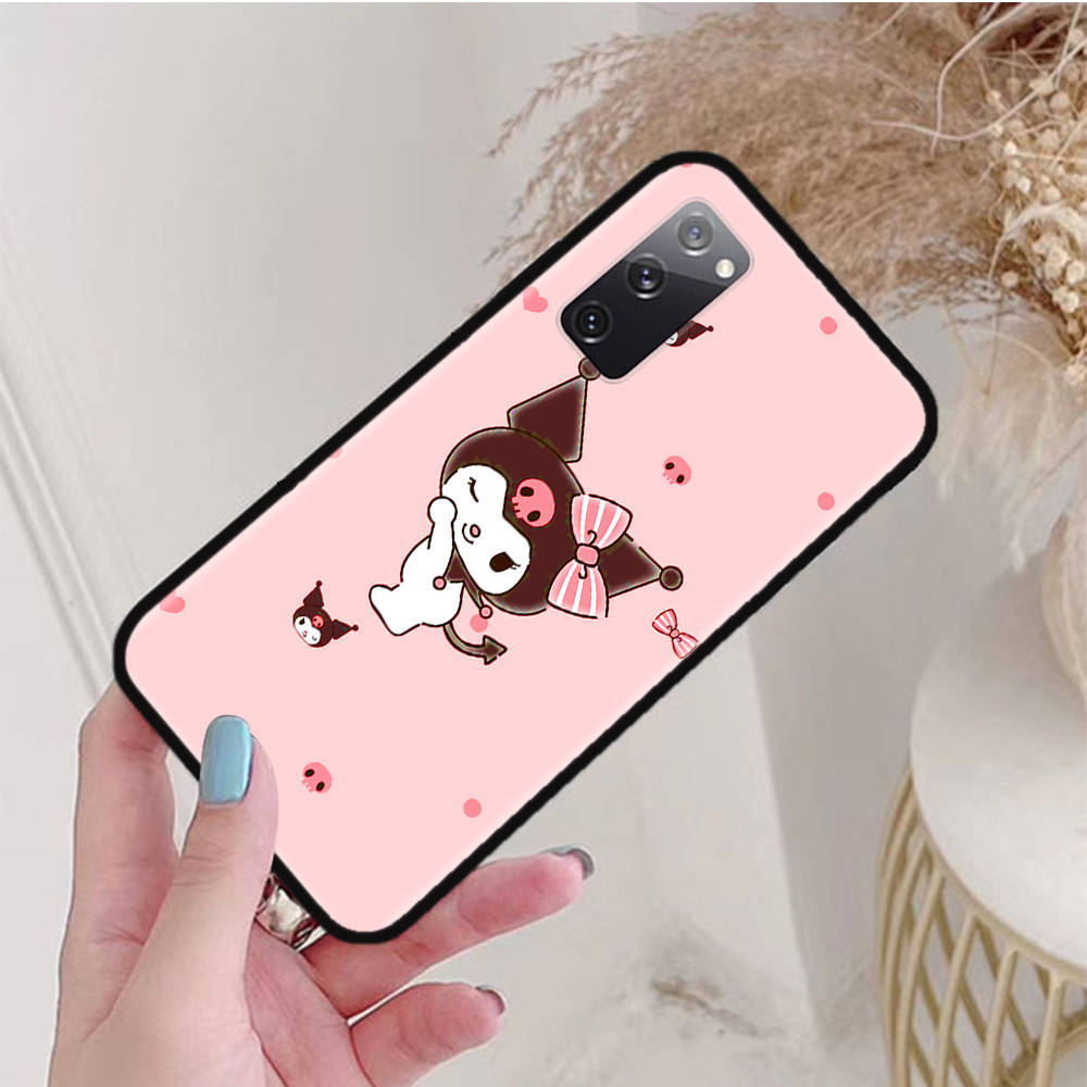Черный чехол для Xiaomi Poco X6 X4 M5 M6 F5 F6 C65 C55 C50 C51 C40 Pro Redmi 14C A3X 13C 12C 11T 10A 9C Note 7 6 8A Plus L-16 Cute Kuromi