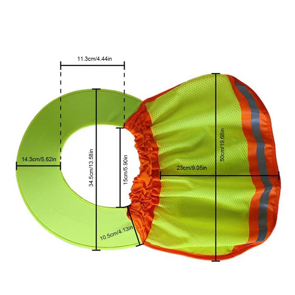 Hard Hat Sun Shade Hard Hat Sun Shield High Visibility Mesh Sunshade Reflective Hard Hat Visor Wide Brim for Summer