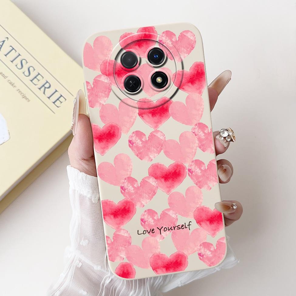 For Realme 12 5G Case For Realme 12X 5G Cover RMX3998 Luxury Fashion Flowers Kawaii Girl Cute Cat Shockproof Phone Case Funda