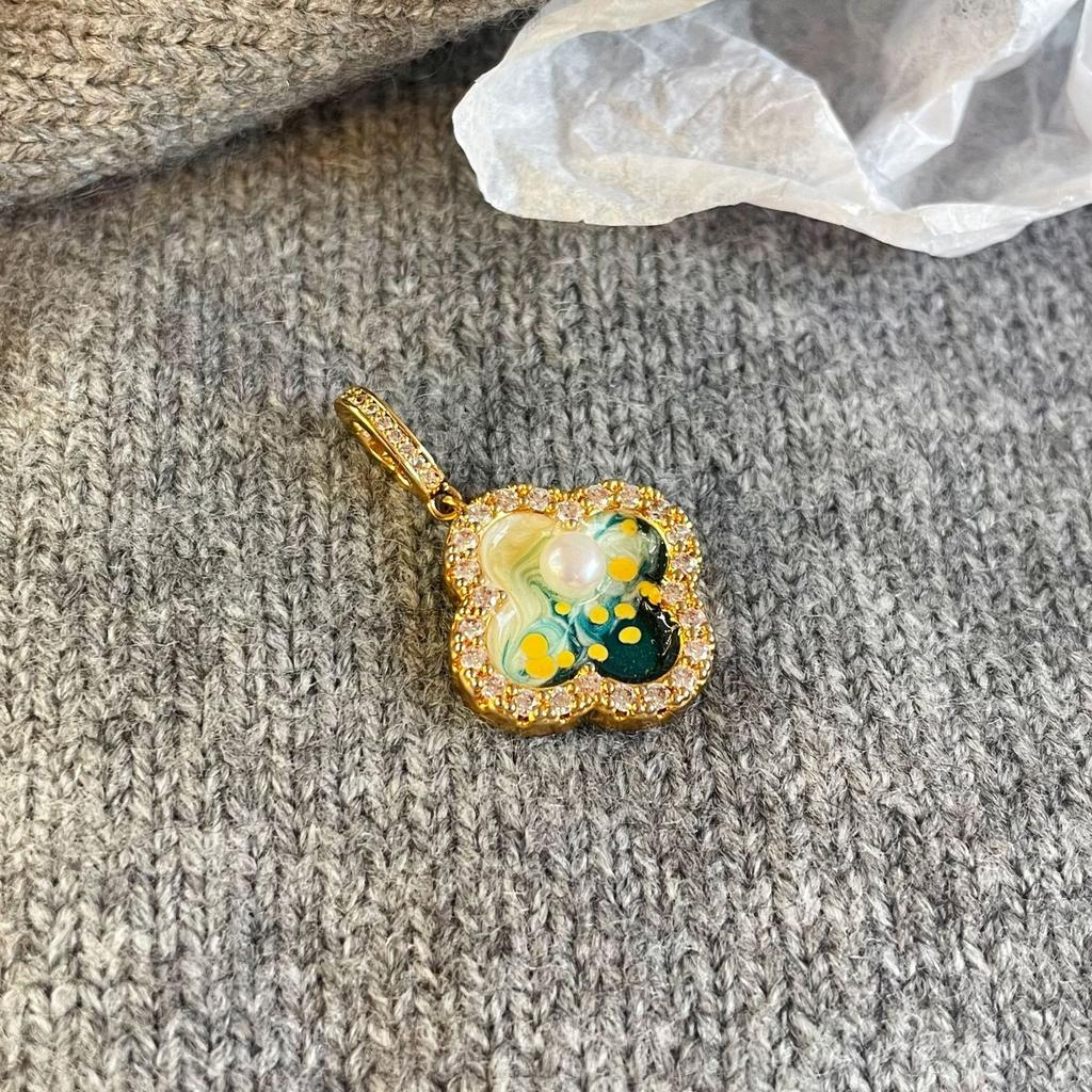 NALA Nala оригинальный дизайн ожерелье с капельной глазурью, роспись одиночный кулон без цепочки, универсальная ниша, подвеска с универсальной застежкой