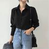 Женская рубашка Классическая шифоновая блузка Свободная рубашка с длинным рукавом Женская простая рубашка Топы Женская одежда Blusas
