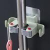 Dual-Color Wall-Mounted Mop & Broom Holder - Nail-Free & Seamless