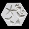 Ocean Series DIY Baking Size Fish Tail Starfish Seahorse Liquid Silicone Mold Fondant Mold