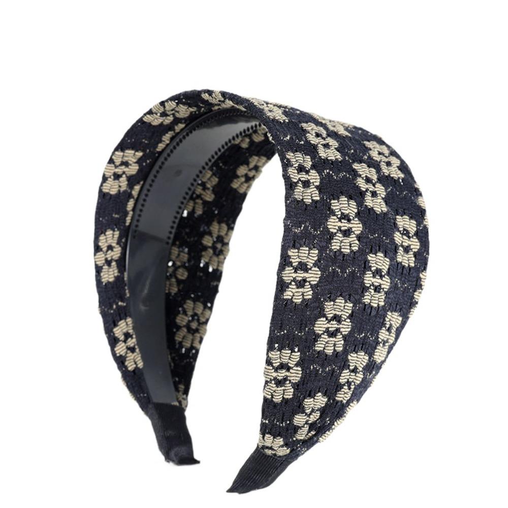 Non-slip Lace Headband Mesh Women Hair Hoop Sweet Wide Hairband Girls
