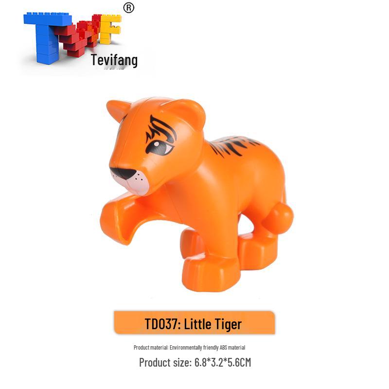 Крупные строительные блоки из частиц: Совместимые Игрушки для Обучения Животным Фермы Прерии Океана для Детей