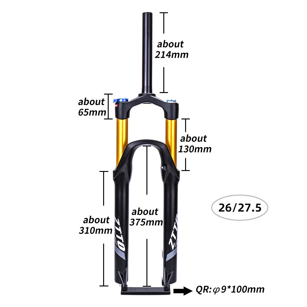 ZTTO MTB Bike Air Fork 120mm Travel Suspension 27.5 29 Inch Quick Release Straight Tube 1 1/8" Bicycle Front Fork Cycling Parts