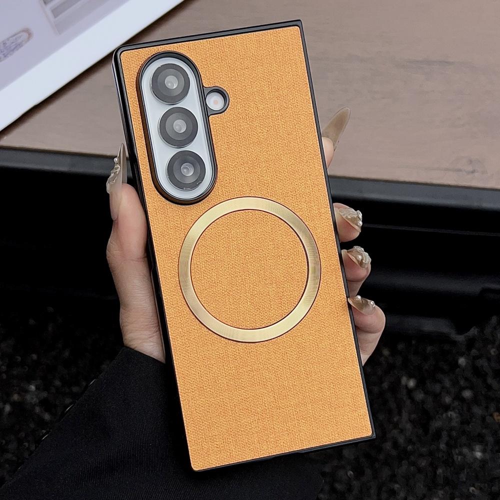 Чехол для Samsung Galaxy Z Fold 7 6 5 4 3 с поддержкой Magsafe, тканевый, с магнитной беспроводной зарядкой, для Galaxy Z Fold7 Fold6 5G