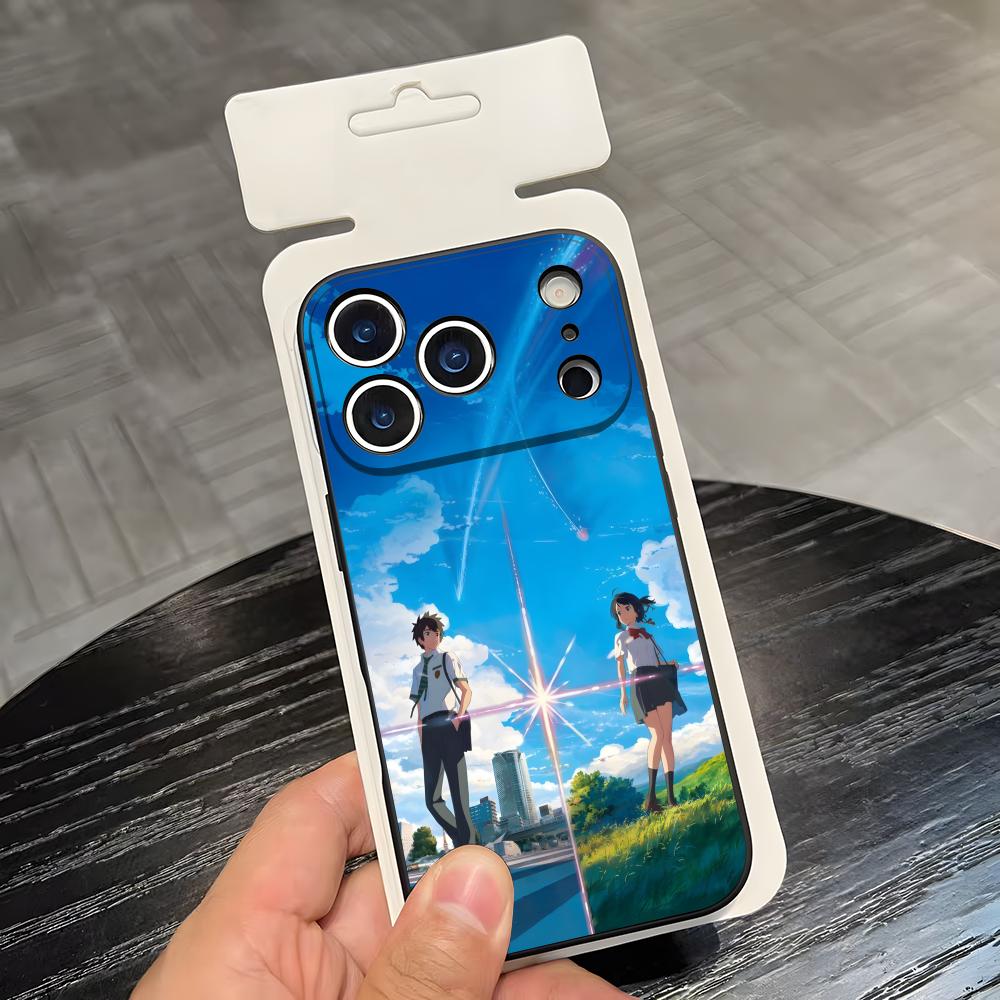 A-Аниме Твое Имя Чехол для Телефона Для IPhone 17 Air 16 E Pro Max 15 14 13 Mini 12 Pro 11 Max Plus Черный Мягкий Чехол