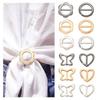 Flower Waist Adjustment Fixed Snap Round Heart Clothing Corner Knotted Buckles Jewelry   Women