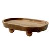 Restaurant Home Wooden Tray Round Elliptical Aromatherapy Ornament Tray Creative Wooden Tray Cake Dessert Plate