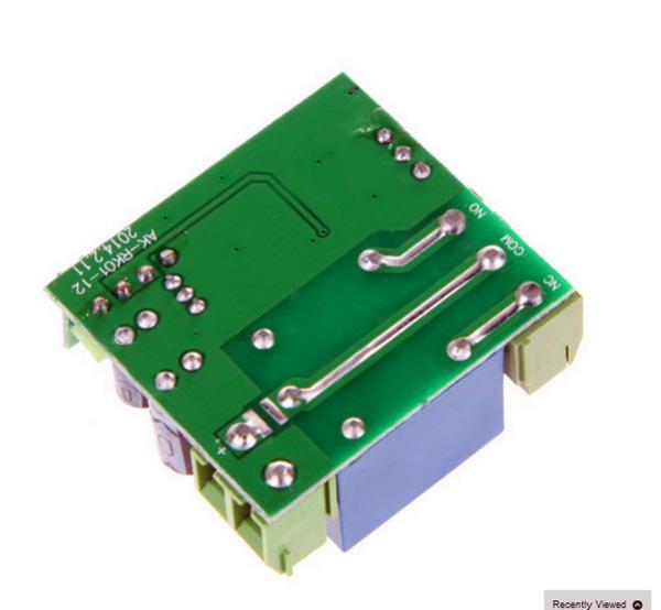 DC12V Single-Channel Remote Switch with Metal Chili Single Button Controller