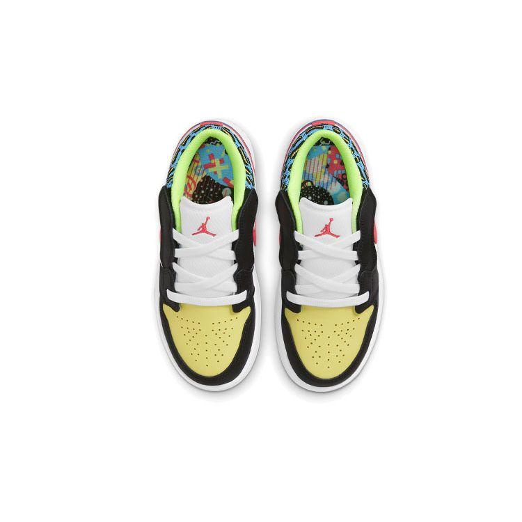Air Jordan 1 Low PS Фанки Паттернс Черно-белый Coast Light Fusion Red DH5929-006