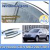Для Honda CR-V CRV CR V MK3 2007 2008-2011 Козырьки на окна и двери Ветровики Дефлекторы от солнца, дождя и ветра Накладки Аксессуары для автомобиля