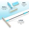 Carpet Rake Pet Hair Remover Set Pet Hair Removal Tool Telescopic Handle Rug Rake for Dog Cat Hair 180° Rotation Carpet Shave
