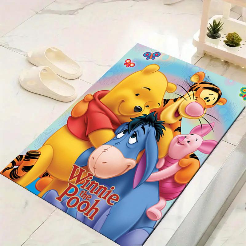 1Pc Winnie Pooh Friends Rug Office Carpet Indoor Outdoor Doormat Nonslip Soft Comfortable Living Christmas Halloween Xmas Gift D924578