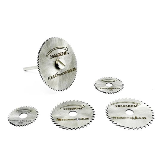 6шт/набор мини-дисковых режущих дисков из быстрорежущей стали с вращающимся инструментом оправки