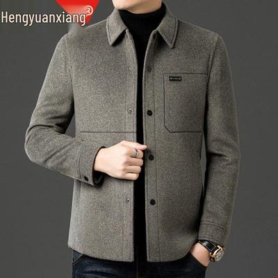 Мужская съемная куртка Hengyuanxiang из шерсти и пуха, повседневное пальто с лацканами, Осень 2025