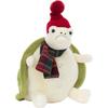 JELLYCAT Рождественская Серия Черепашка Тимми Снеговик Наряд Успокаивающая Кукла Плюшевая Кукла Сидячая Высота 28 см Высота