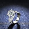 5.0 Carat Luxury Moissanite D Color S925 Silver 18K White Gold Rings For Engagement Wedding Woman Jewelry Ring