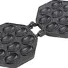 Anti-Scald Handle Egg Waffle Pan Non-Stick Coating Stovetop Waffle Pan  Breakfast