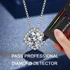D Color Lab Grown Diamond ожерелье из стерлингового серебра 925 пробы нежное ожерелье из муассанита для женщин ювелирные изделия подарок на годовщину свадьбы