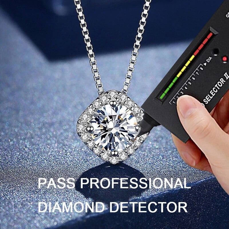 D Color Lab Grown Diamond ожерелье из стерлингового серебра 925 пробы нежное ожерелье из муассанита для женщин ювелирные изделия подарок на годовщину свадьбы