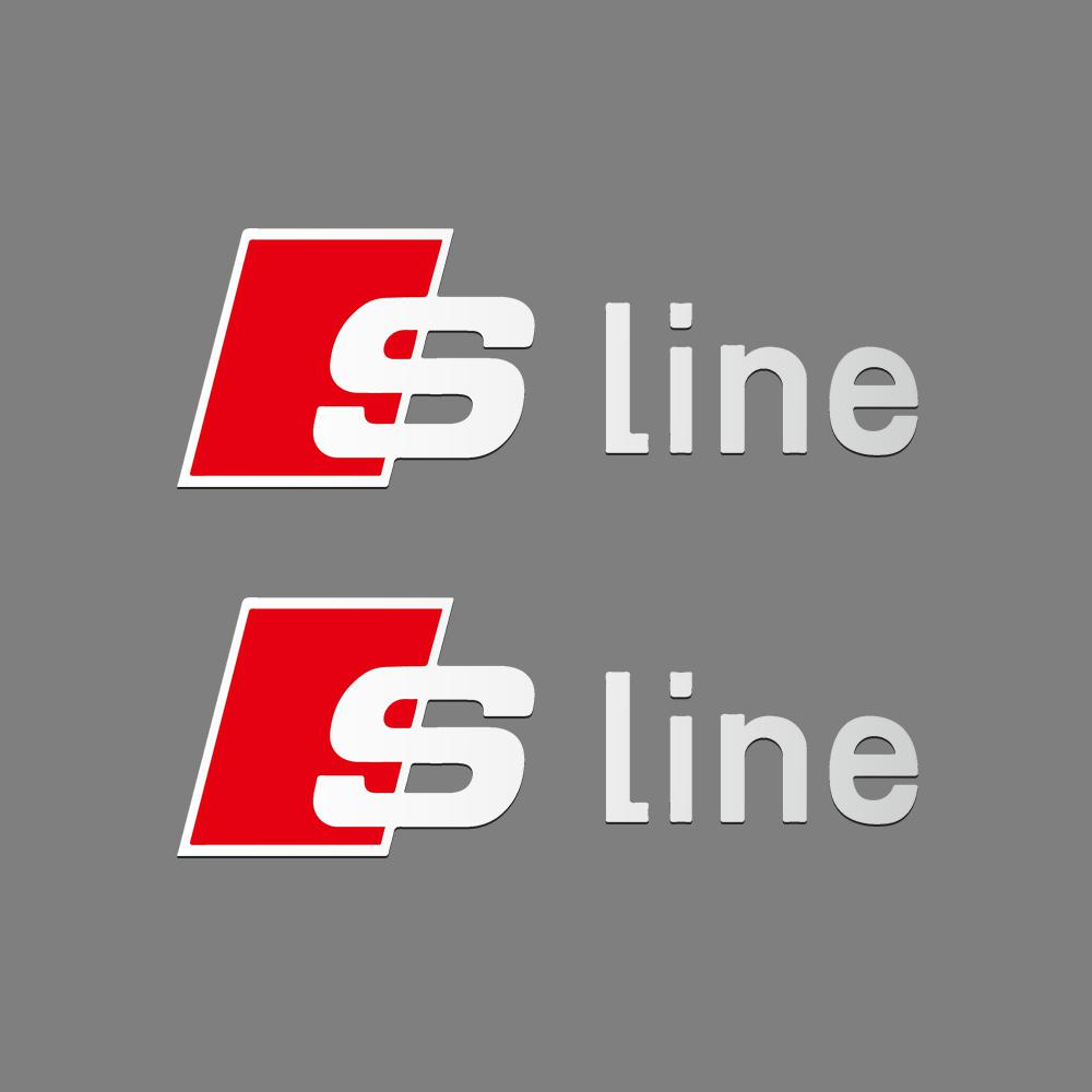2PCS Car Body Trunk Window Logo Sticker Decal Decor Accessories For q2 Sline RS Quattro A4 A5 A6 TT A8 Q5 Q6 Q7 Q8 S A7 8P S3