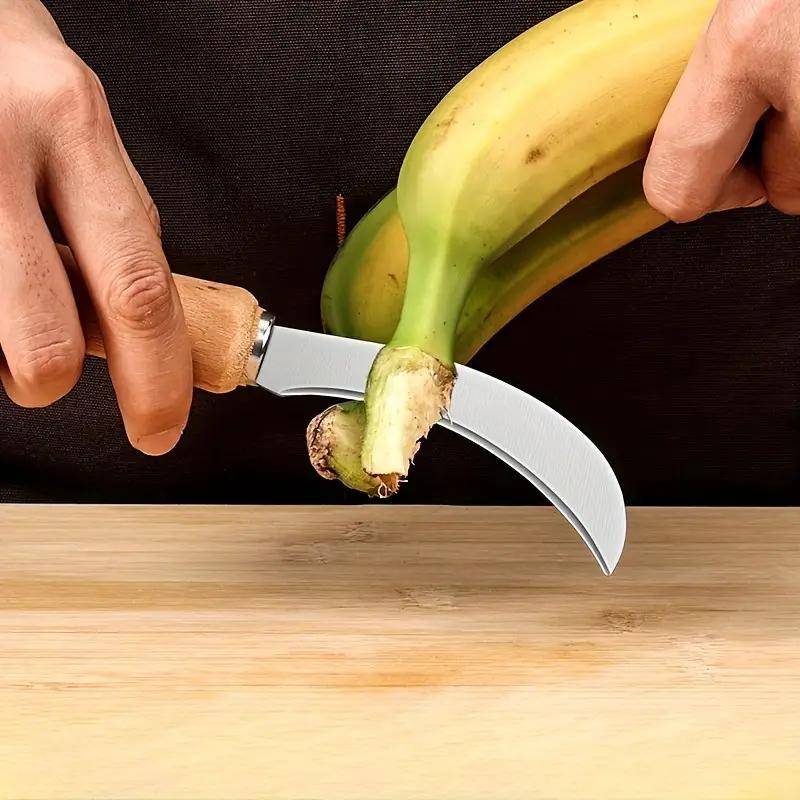 Серп для резки дерна Японский нож для обрезки травы, нержавеющая сталь Многофункциональная деревянная ручка Нож для фруктов, ананаса, бананаCutter Sickle Ресторан Домой