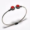 Итальянский красный коралловый драгоценный камень 925 посеребренный ювелирный браслет ручной работы