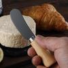 Набор сырных ножей из нержавеющей стали, черный, с ручкой из каучукового дерева, для масла и пиццы