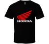 Черная унисекс футболка с логотипами Honda