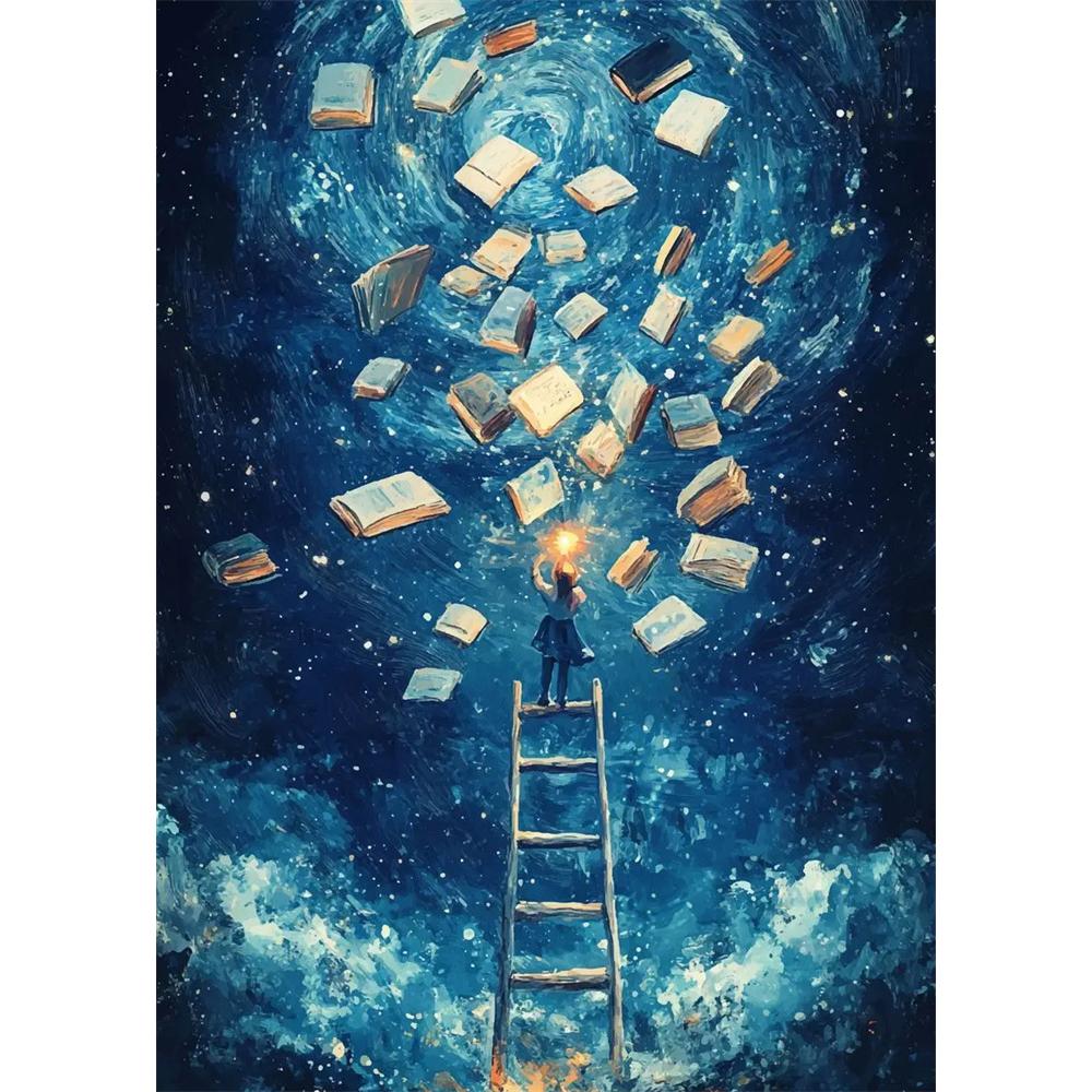 Алмазная живопись своими руками Винтажный абстрактный пейзаж Ван Гога Мозаичная вышивка Набор для вышивания крестиком Гостиная Домашнее искусство Настенный декор