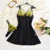 Popular lace mesh suspender nightdress set sexy perspective pajamas women's pure desire style