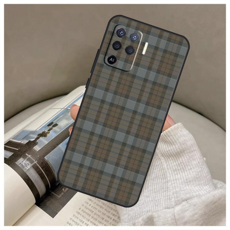 Клетчатый чехол в стиле Buffalo Plaid для Oppo A17 A57 A77 A40 A78 A54 A74 A94 A76 A16 A96 A18 A60 A80 A38 A58 A98 A15 A5 Pro