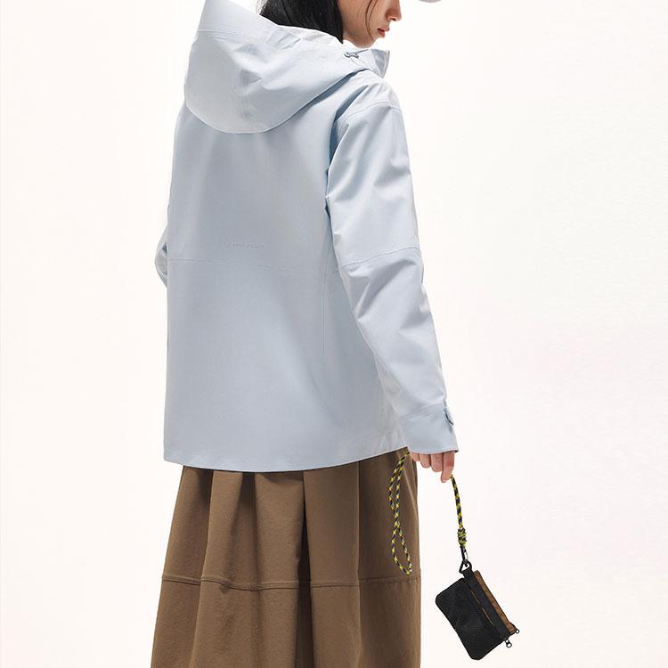 Anta Тренировочная серия однотонная куртка Water Shell с капюшоном и длинным рукавом, женская куртка Dream-Shadow-Blue 962337605-3