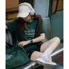 2025 New American Vintage Sports Style Tennis Club Pure Cotton Leisure Short Sleeve Top Women