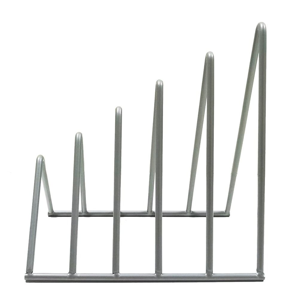 School Office Supplies Desk Storage Iron Book Stand Triangle Bookend Book Holder Record Rack