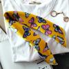 Accessories French Flower Tie Silk Scarf Small Square Scarf Korean Style Scarves Printed Scarf