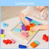 3d Wooden Tetris Puzzle Toys For Kids Brain Training Educational Gifts Prop