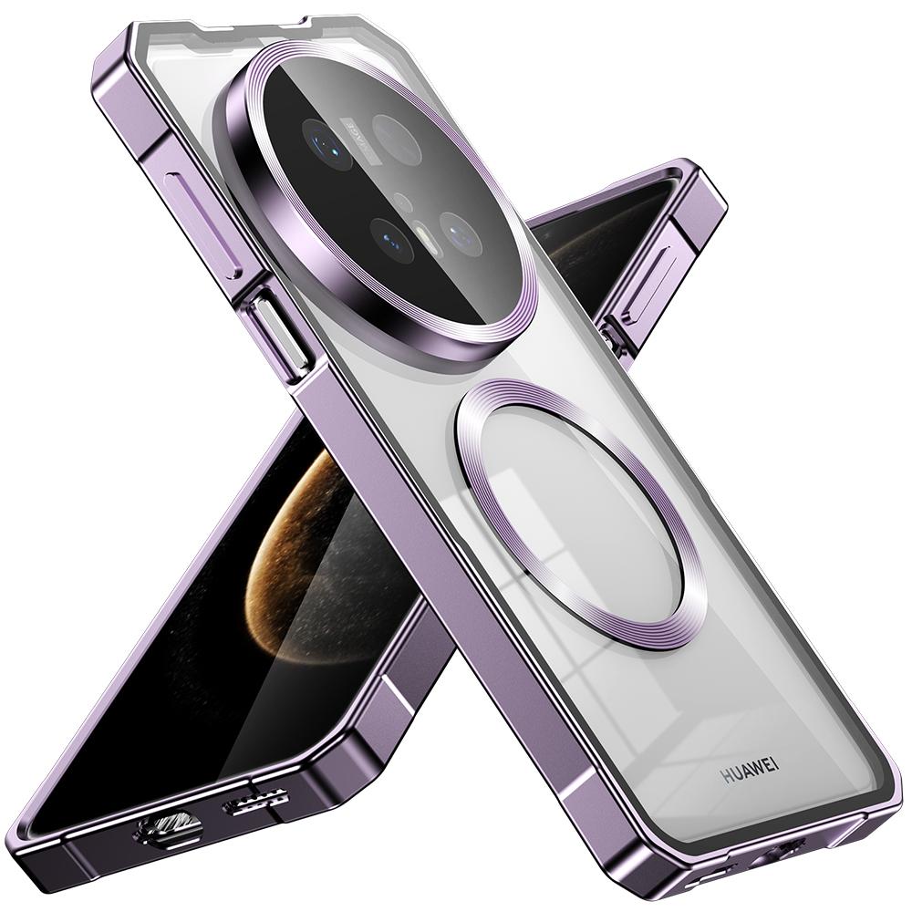 Съемный чехол для Huawei Mate 60 70 Pro, полупрозрачный матовый, с MagSafe, съемная задняя панель, металлический бампер, чехол-захват