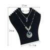 Necklace Pendant Display Holder Stand Velvet Easel Organizer Rack 19x35.5cm