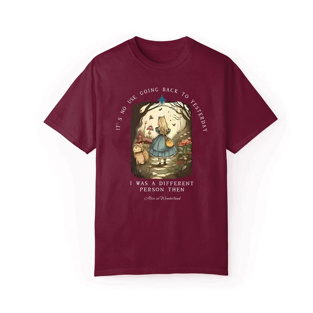 Vintage Alice Alice in Wonderland Shirt Dark Academia Bookish Things Alice in Wonderland Literary Shirt Unisex Top Streetwear