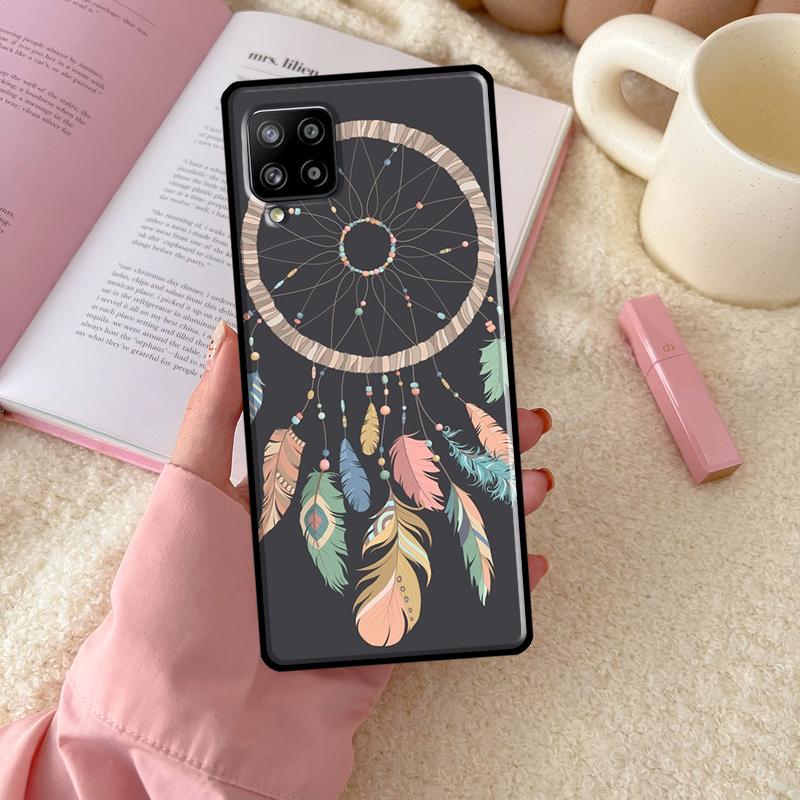 Чехол для телефона Dream Catcher Feather Wolf для Samsung Galaxy A54 A34 A14 A13 A53 A33 A73 A51 A71 A12 A22 A32 A52 A72 A52S