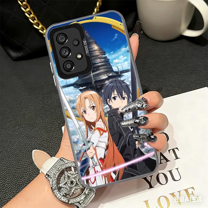 Ударопрочный чехол для телефона с изображением из аниме Sword Art Online для Samsung A17 A16 A15 A14 A37 A57 A36 A56 A26 A35 A55 A25 A34 A54 A24 A13 A23 A33