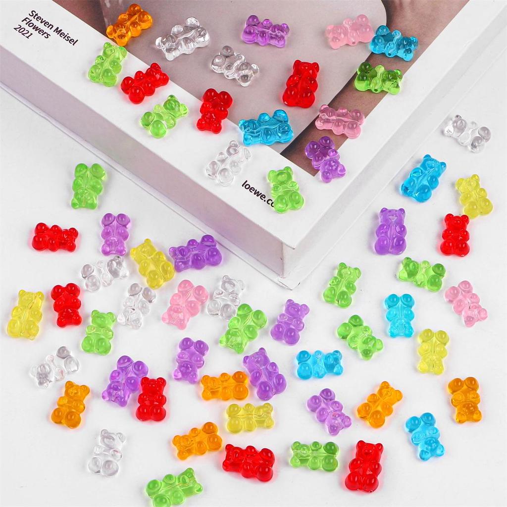 10-20 шт. акриловые бусины в виде медведя для DIY ожерелье, браслет, серьги, изготовление ювелирных изделий, аксессуары для рукоделия