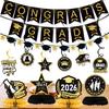 Graduation Season Theme Decoration Grad Flag School Hat Latte Honeycomb Balloon Set Customization