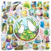 50PCS Cute Small Animal in The Bottles World Waterproof Graffiti Stickers for Helmet Bicycle Hand Account Pencil Case Decals